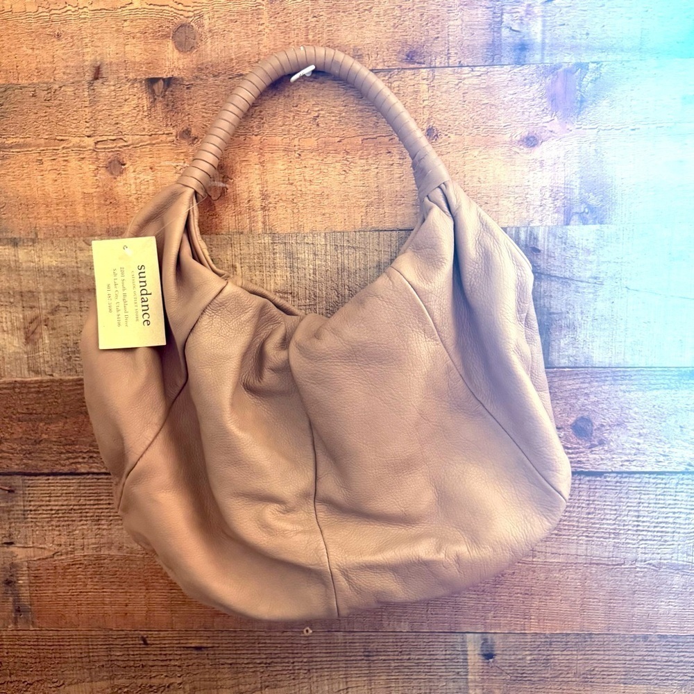 NWT Sundance Made in Italy Leather Hobo Bag